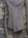 Marc Le Bihan 26916 Flat Shoulder Stretch Bottoming Tube Top T-Shirt Handmade in France MLB-26916-GRIS BEIGE
